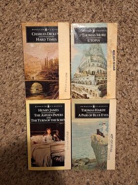 Penguin Classics Bundle of 4 Vintage Paperback Book Classics